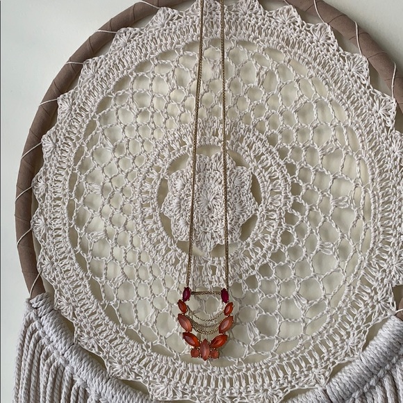 Anthropologie Triple String Pink/Coral Necklace - Picture 3 of 3